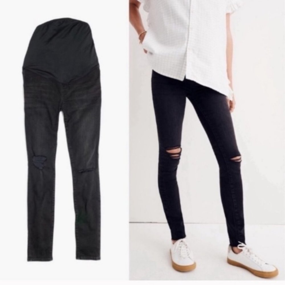 Maternity Over-Belly Jeans in Black Sea NWOT